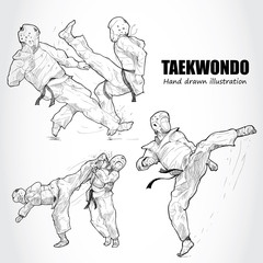 illustration of Taekwondo.