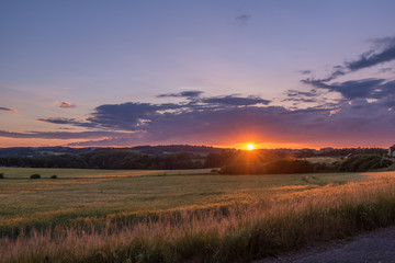 Fototapeta na wymiar Sonnenuntergang im Vogtland