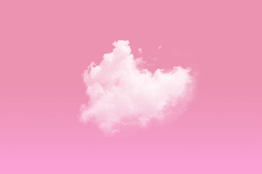 Heart beat cloud on pink sky