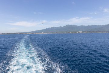 船の航行跡（航跡）