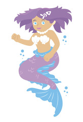Cartoon mermaid