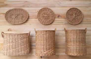 Basket wicker is Thai handmade