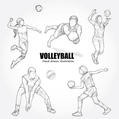illustration of volleyball