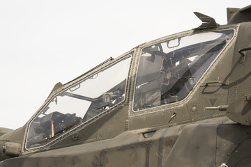 Fototapeta na wymiar Attack helicopter cockpit