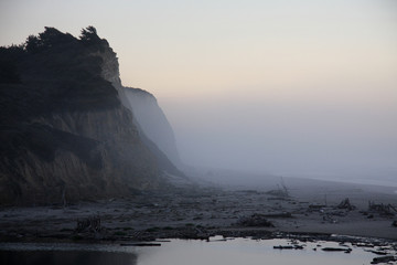 foggy cliff, California, USA