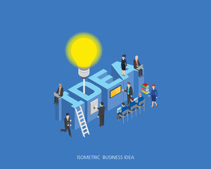 Flat 3d isometric vector illustration idea concept design, Abstract urban modern style, high quality business series.