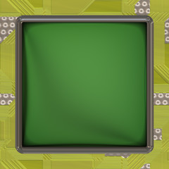 Fototapeta premium LCD screen on circuit generated texture