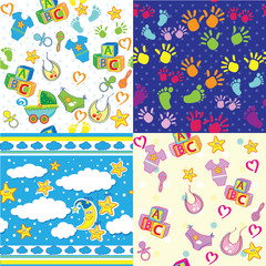 pattern baby background set