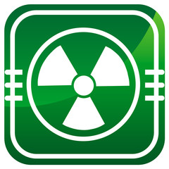 Fototapeta premium Radioactive vector green icon
