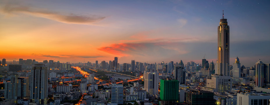 Bangkok city sunrise © anekoho