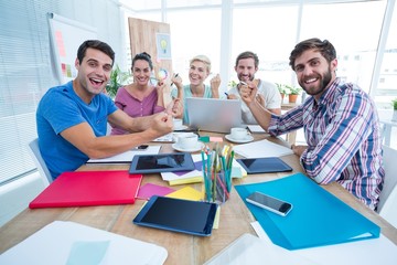 Portrait of creative business people in meeting