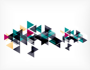 Triangle pattern composition, abstract background with copyspace