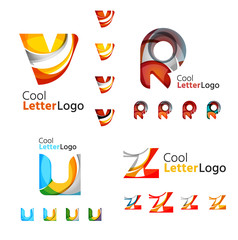 Letter business emblem collection