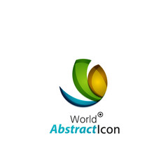 Abstract geometric business corporate emblem - globe, world