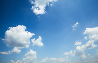 blue sky with cloud closeup
