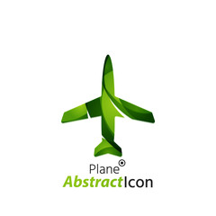 Abstract geometric business corporate emblem - airplane