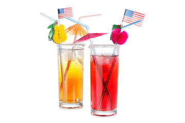 American flag and cocktail