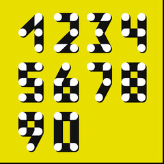 Numbers set modern style. Icons. Vector illustration.