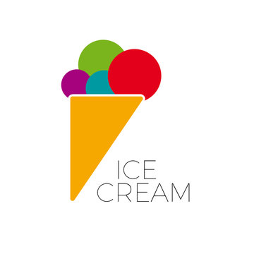 Vector sign abstract ice cream