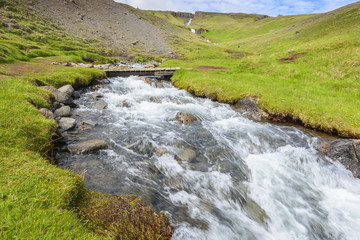 Landscape near Hengifoss waterfall, Iceland