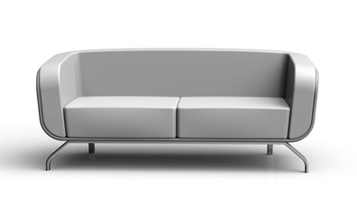 grey couch isolated on a white background