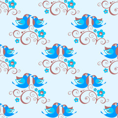 birds seamless pattern