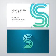 Letter S Business card template
