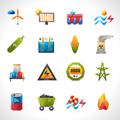 Power Plant Polygonal Icons