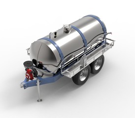 liquide container trailer isolated on a white background