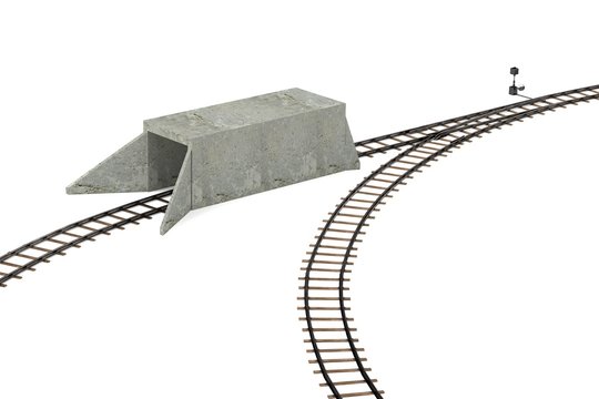 3d render of railway track