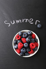summer berries in a bowl