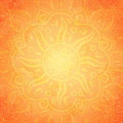 Fototapeta na wymiar orange indian pattern