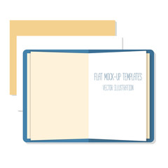 Flat mockups for website design