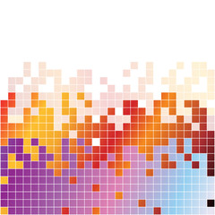 Abstract digital background with colorful pixels equalizer