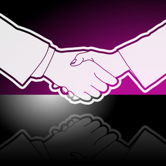 business handshake graphic