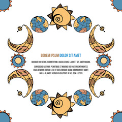 poster , poster with the moon , the stars , the sun 3