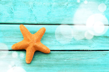 Starfish on the beach.Summer beach