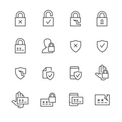 Data security and password icons