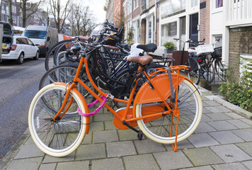 orange bicycle