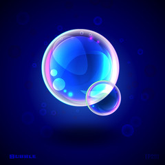 Beautiful abstract background with soap bubbles.