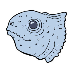 cartoon fish head