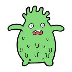 cartoon funny slime monster