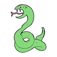 Fototapeta premium cartoon hissing snake