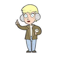 cartoon air force woman