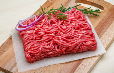 Raw beef minced meat