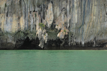 Karst rock formations  in the Bay of Phang Nga, Thailand, Southeast Asia