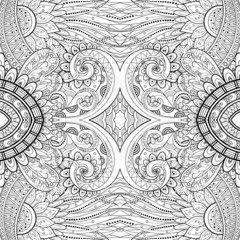 Vector Seamless Abstract Black and White Tribal Pattern