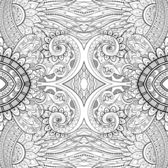 Vector Seamless Abstract Black and White Tribal Pattern