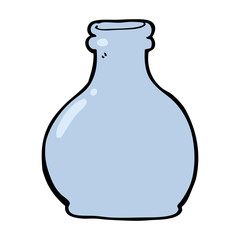 cartoon old glass vase