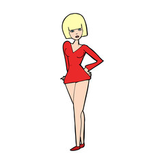 cartoon pretty woman